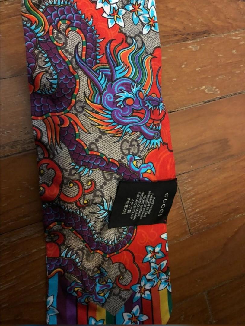 authentic gucci silk scarf