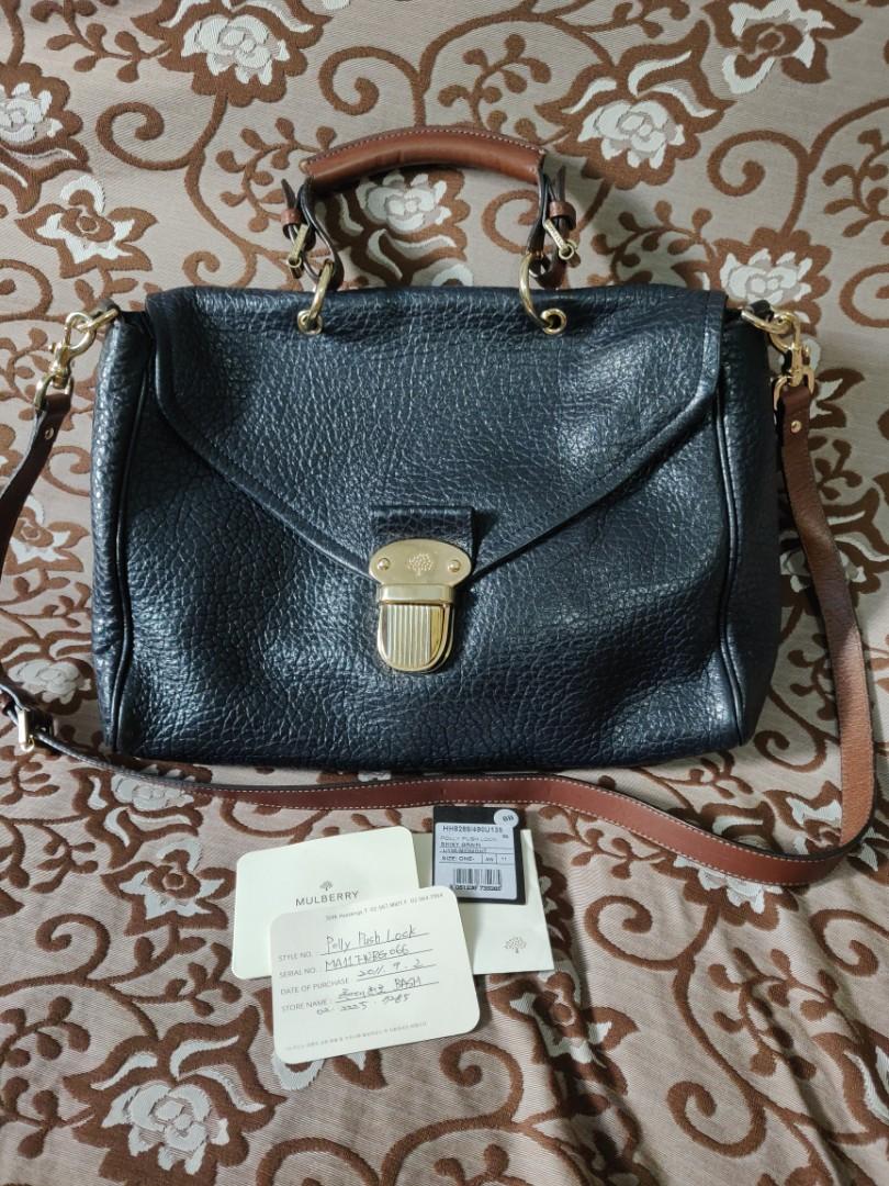 Mulberry polly push lock satchel on sale