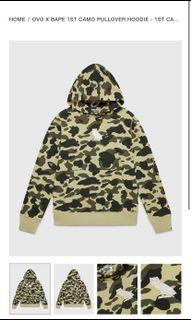 Bape X OVO camo hoodie XL