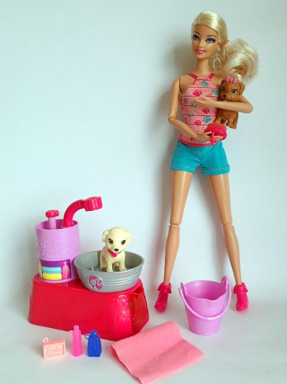 Barbie suds and sale hugs pups playset