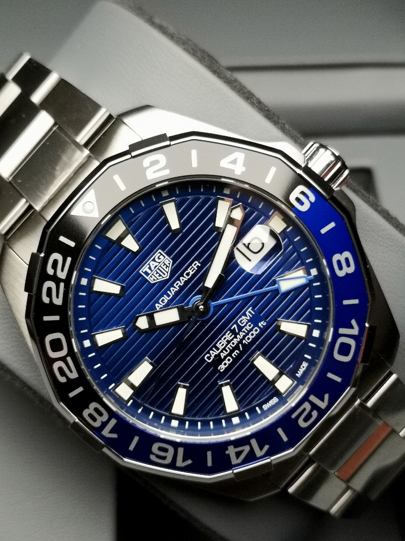 Brand New](Reduced)Tag Heuer Aquaracer Calibre 7 GMT Batman, Luxury,  Watches on Carousell