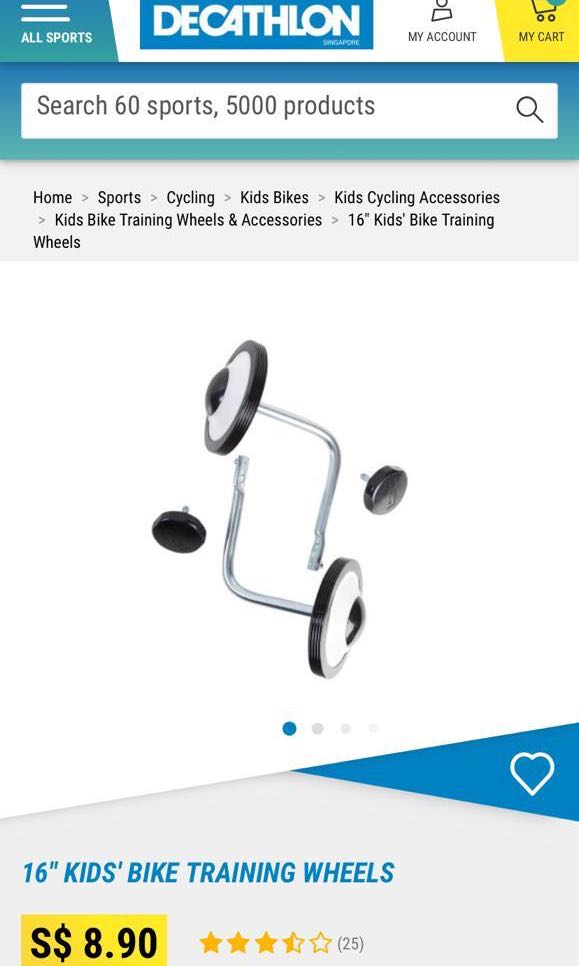 Decathlon training wheels clearance