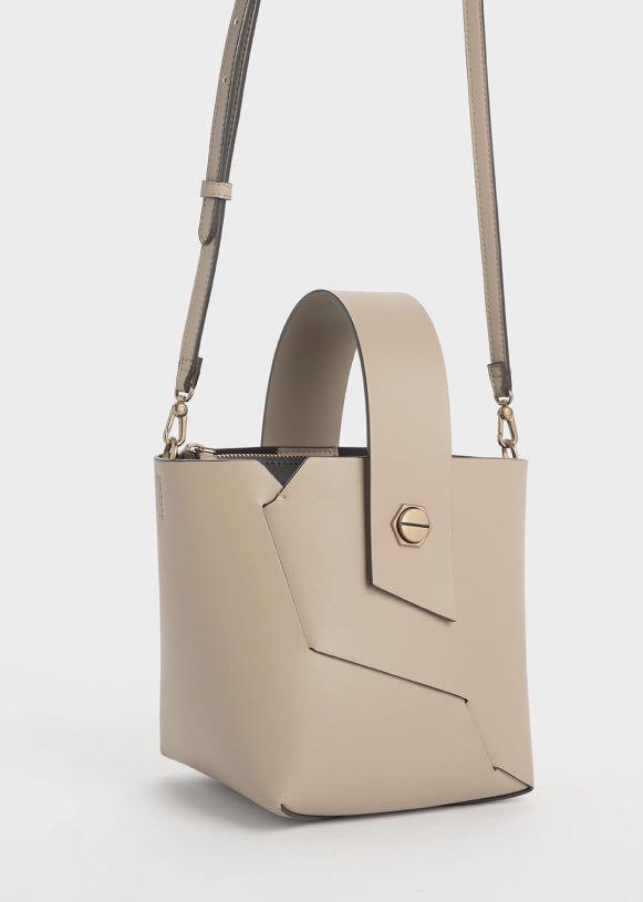 Charles keith wristlet handle bucket bag sale