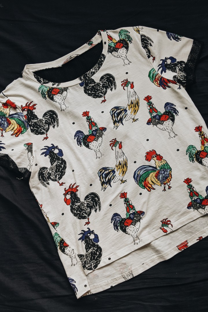 Colourful rooster cute tshirt 🐔, Women 
