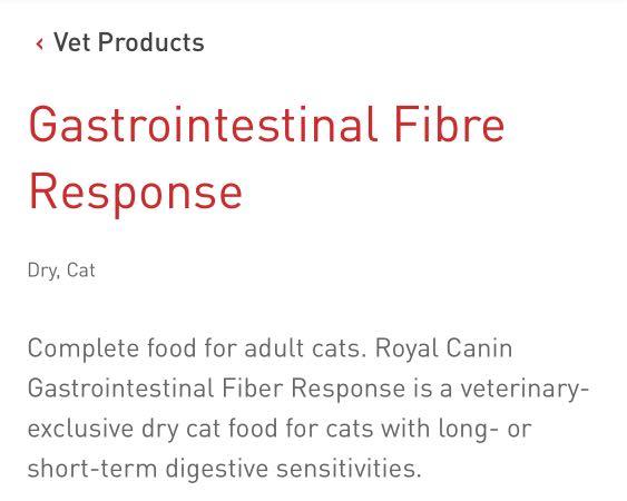 Gastrointestinal online fiber response