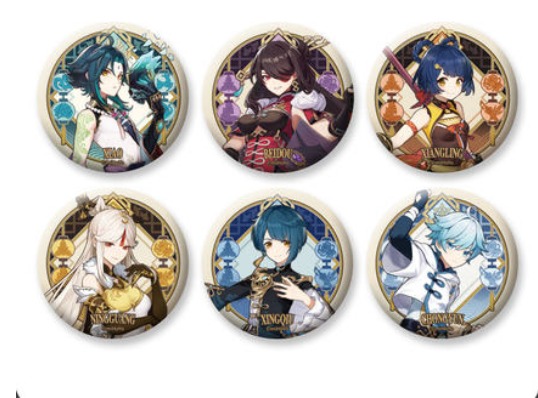 Genshin Impact Liyue Theme Series Character Badge Hobbies Toys Memorabilia Collectibles Fan Merchandise On Carousell