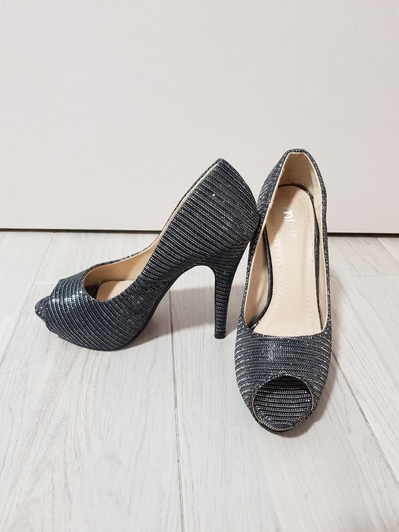 gunmetal grey heels