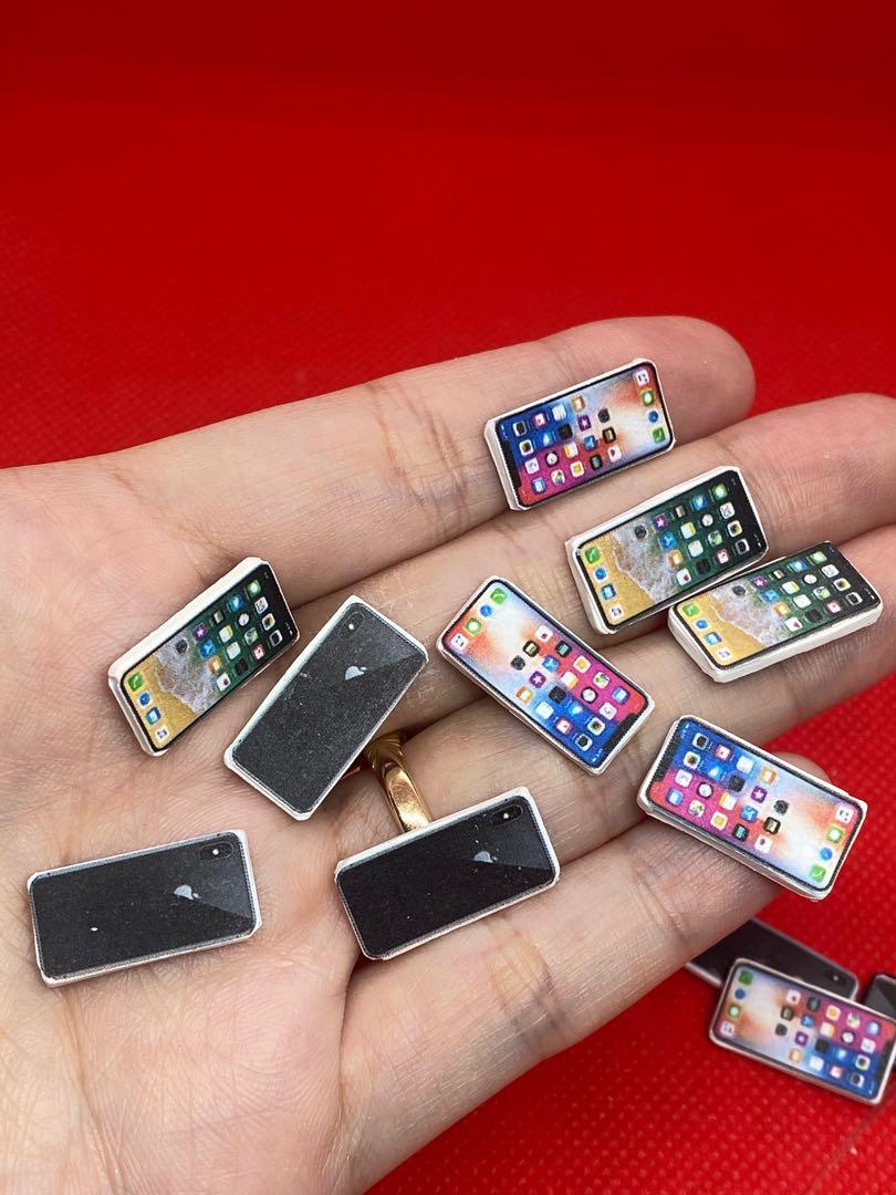 Handmade Miniature iphone, printed paper, clay, dollhouse, barbie