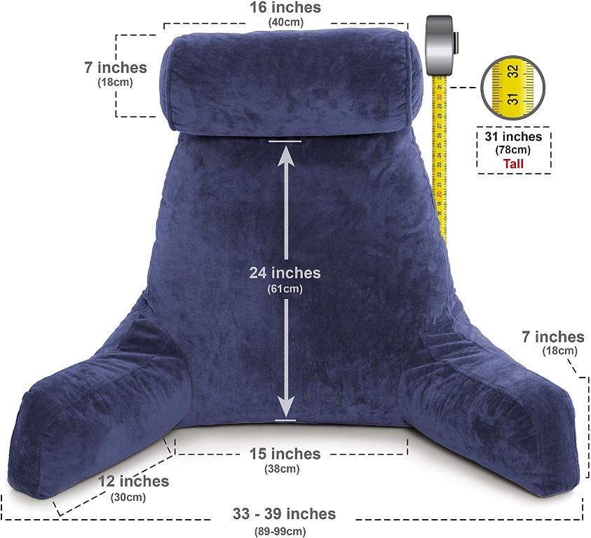 Husband Pillow Reading Bed Rest Backrest Pillow Body Sit Cushion Wedge