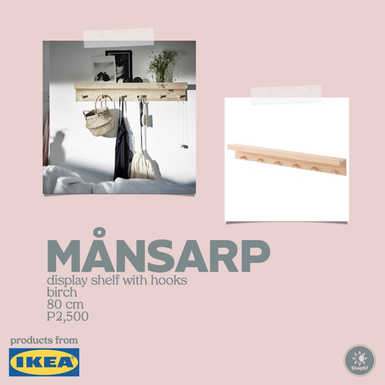 IKEA Display Shelf with Hooks Furniture Home Living Furniture