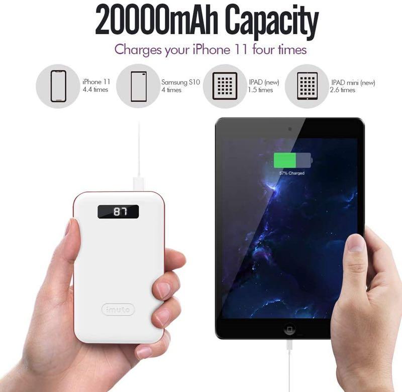 imuto 20000mAh Ultra Compact Taurus X4L Smart Power Bank, Mobile Phones