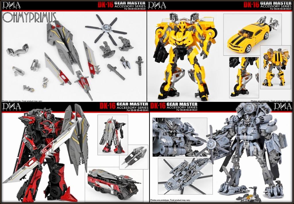 dna design dk 16 dk16 gear master accessory upgrade kit for ss 08 blackout ss 49 bumblebee ss 61 sentinel prime