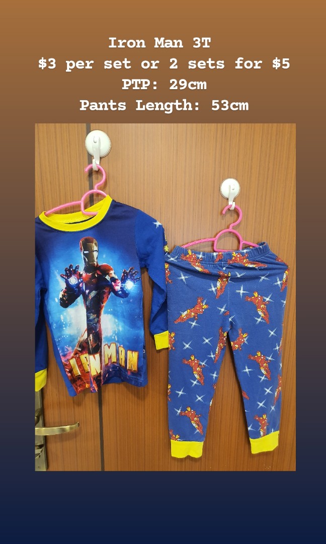 Iron Man Pyjamas Babies Kids Babies Kids Fashion on Carousell