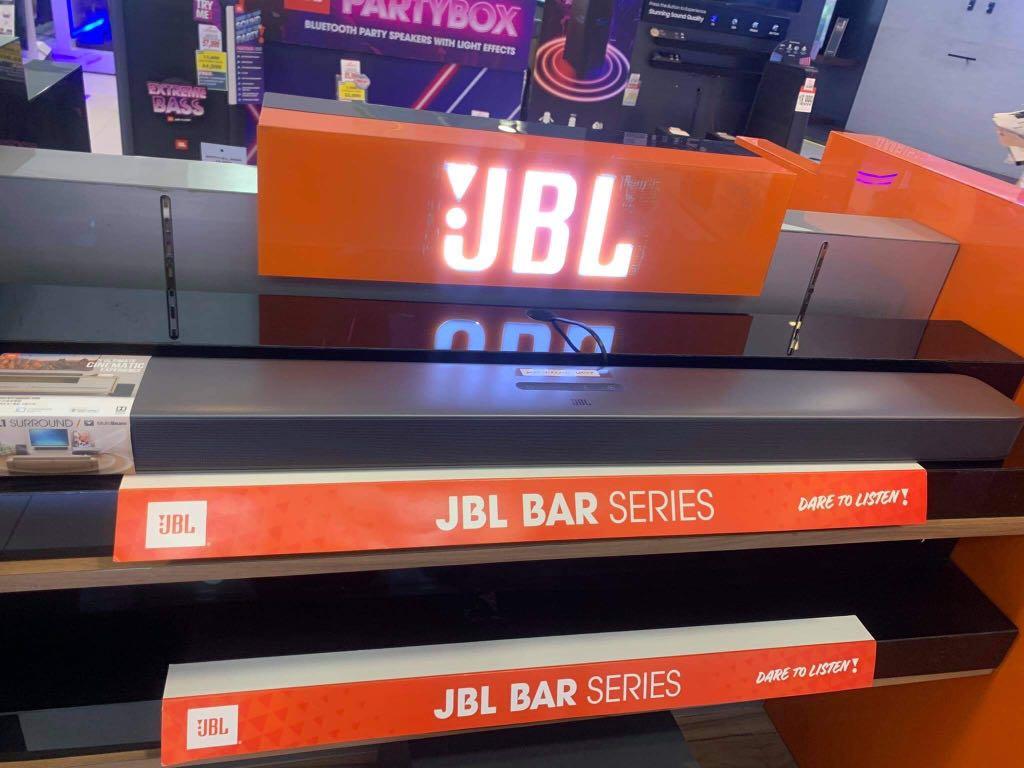 JBL SOUNDBAR and PARTY BOX (Category: Soundbars, Speakers & Amplifiers) located in Quezon City. Submitted by annys.online (Listing ID 1041219817, Image 2). Description: JBL SOUND BAR bar 2.1 cash 12,700 bar 3.1 cash 20,800 bar 5.1 cash 29,800 bar2.1 deepbass cash 14,700 bar5.1 immersive cash 23,300 PARTY BOX 100-12,500 PARTY BOX 300-18,500 PARTY BOX 1000-38,500 Boombox BT-17,700 Brand new and sealed with warranty and receipt 7 days replacement 1 