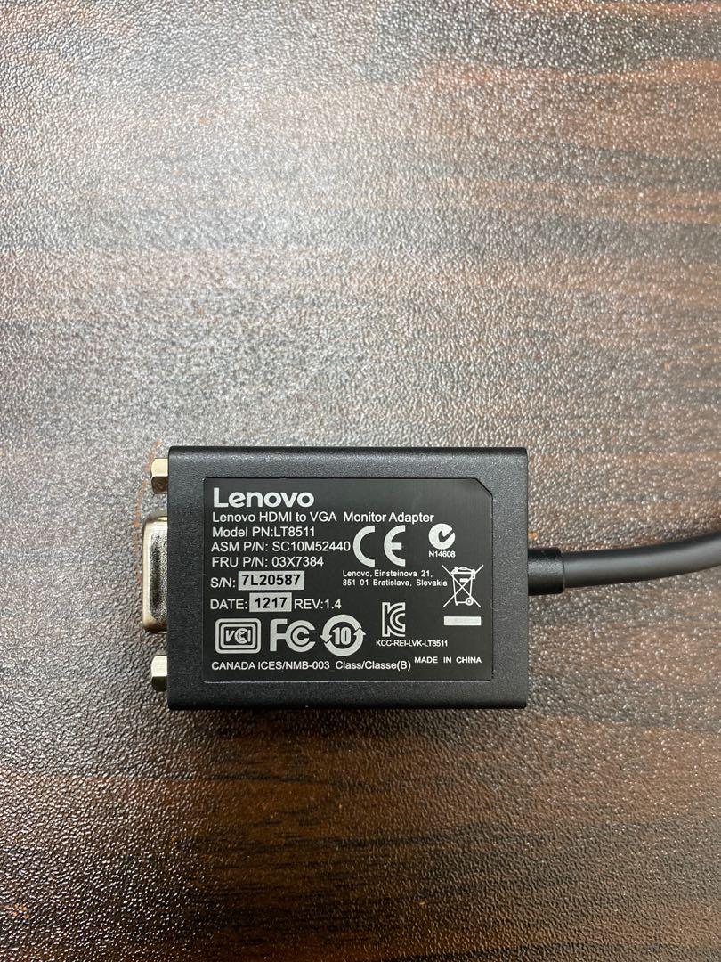 Lenovo HDMI to VGA monitor adaptor, Computers & Tech, Parts