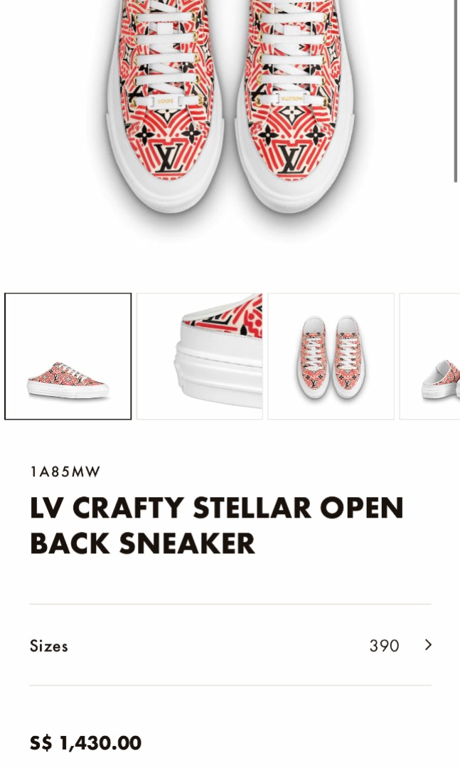Lv Crafty Stellar Open Back Sneaker In Red