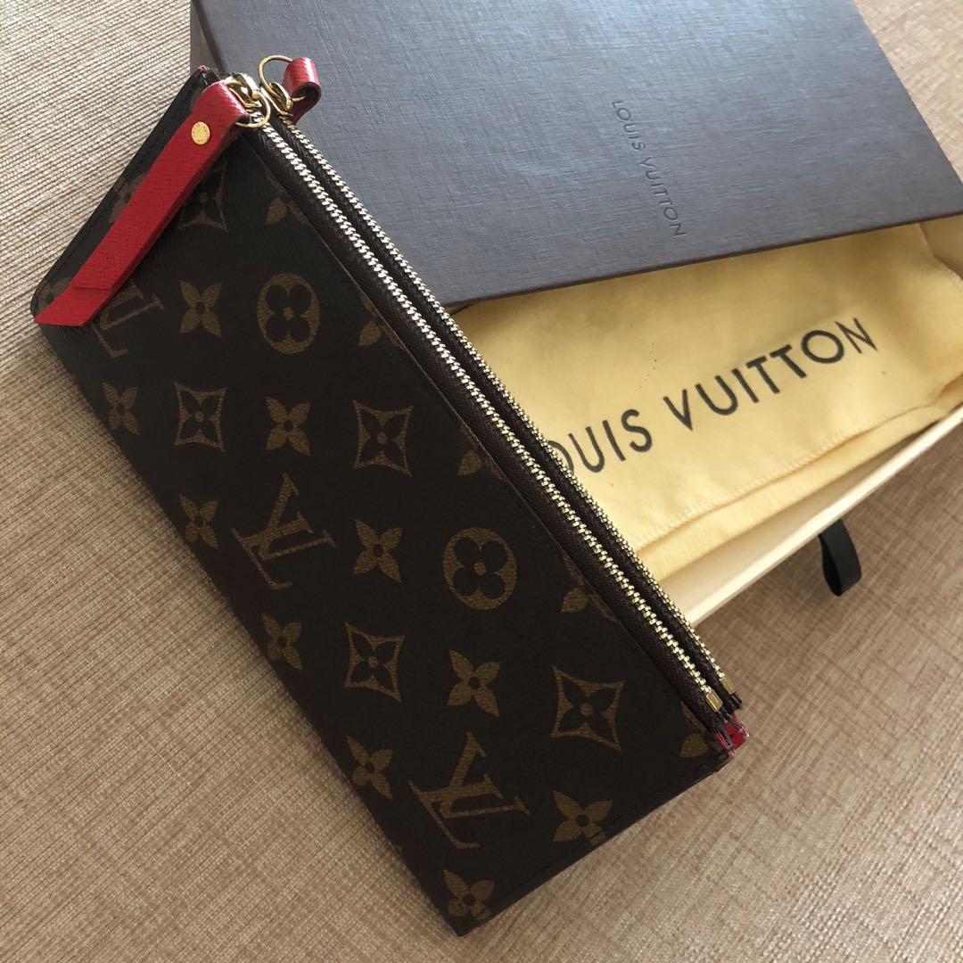 Louis Vuitton Coquelicot Monogram Canvas Adele Wallet Louis