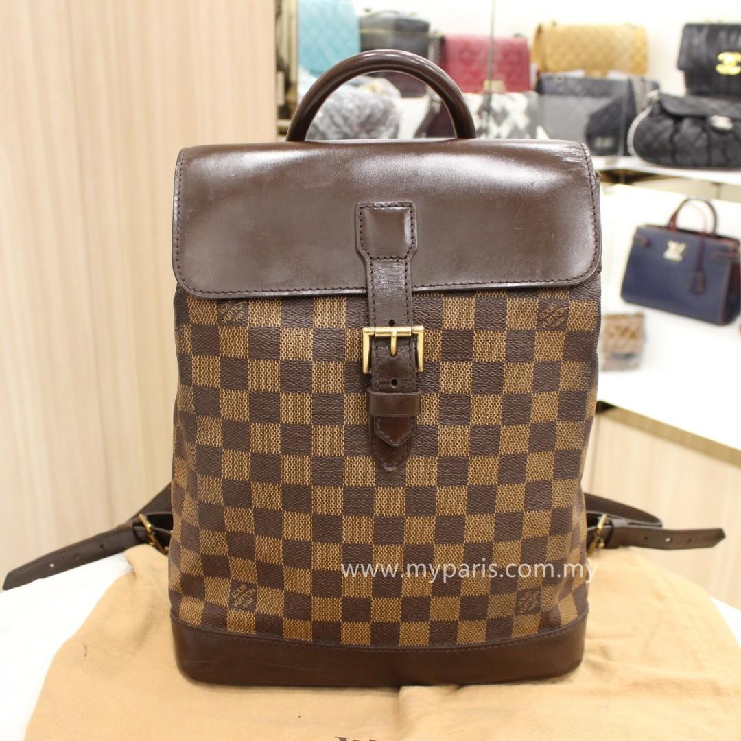 Louis Vuitton Vintage Damier Ebene Soho Backpack Luxury Bags Wallets On Carousell - louis vuitton lv messenger bag roblox