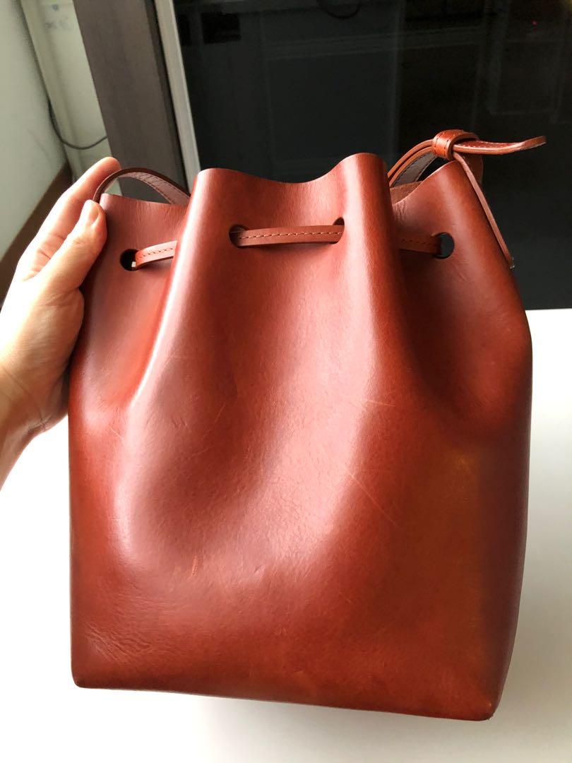Mansur gavriel best sale bucket bag brandy