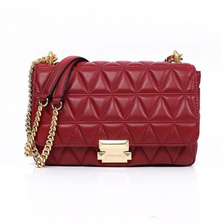 michael kors sloan quilted leather shoulder bag