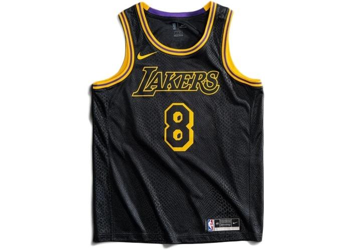 Men's los angeles lakers Kobe Bean Bryant 24 city edition jersey gold  swingman basketball shirt black