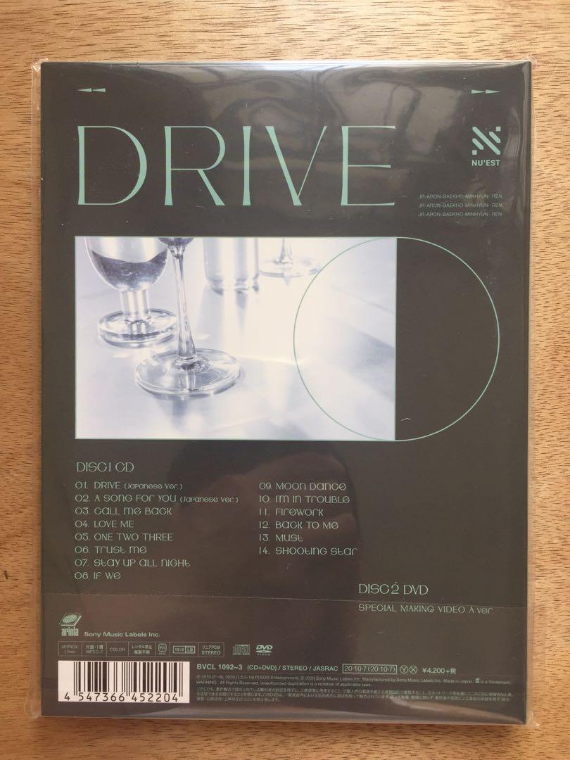 NU'EST DRIVE 日本初回生産限定A盤CD + DVD 訂, 興趣及遊戲, 收藏品及