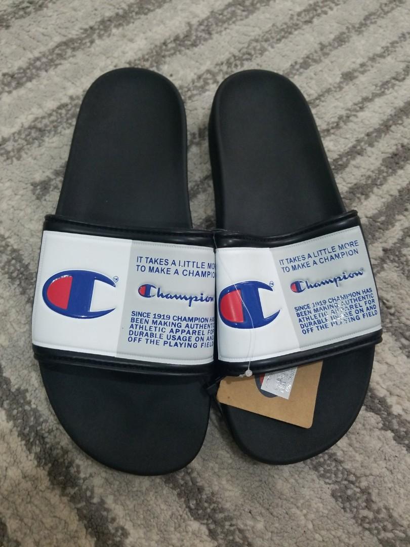 Original champion slippers Men s Fashion Footwear Slippers Slides on Carousell