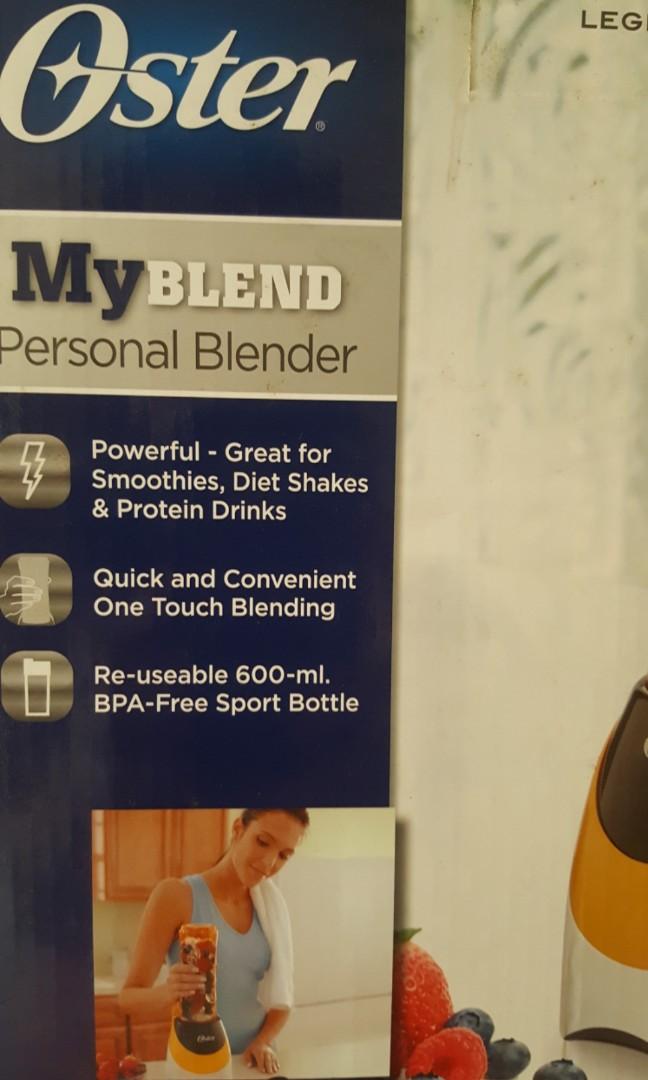 Oster personal blender (Category: Juicers, Blenders & Grinders) located in Manila. Submitted by jen.jen11 (Listing ID 1041213405, Image 1). Description: 600ml bpa free bottle. 250watts.