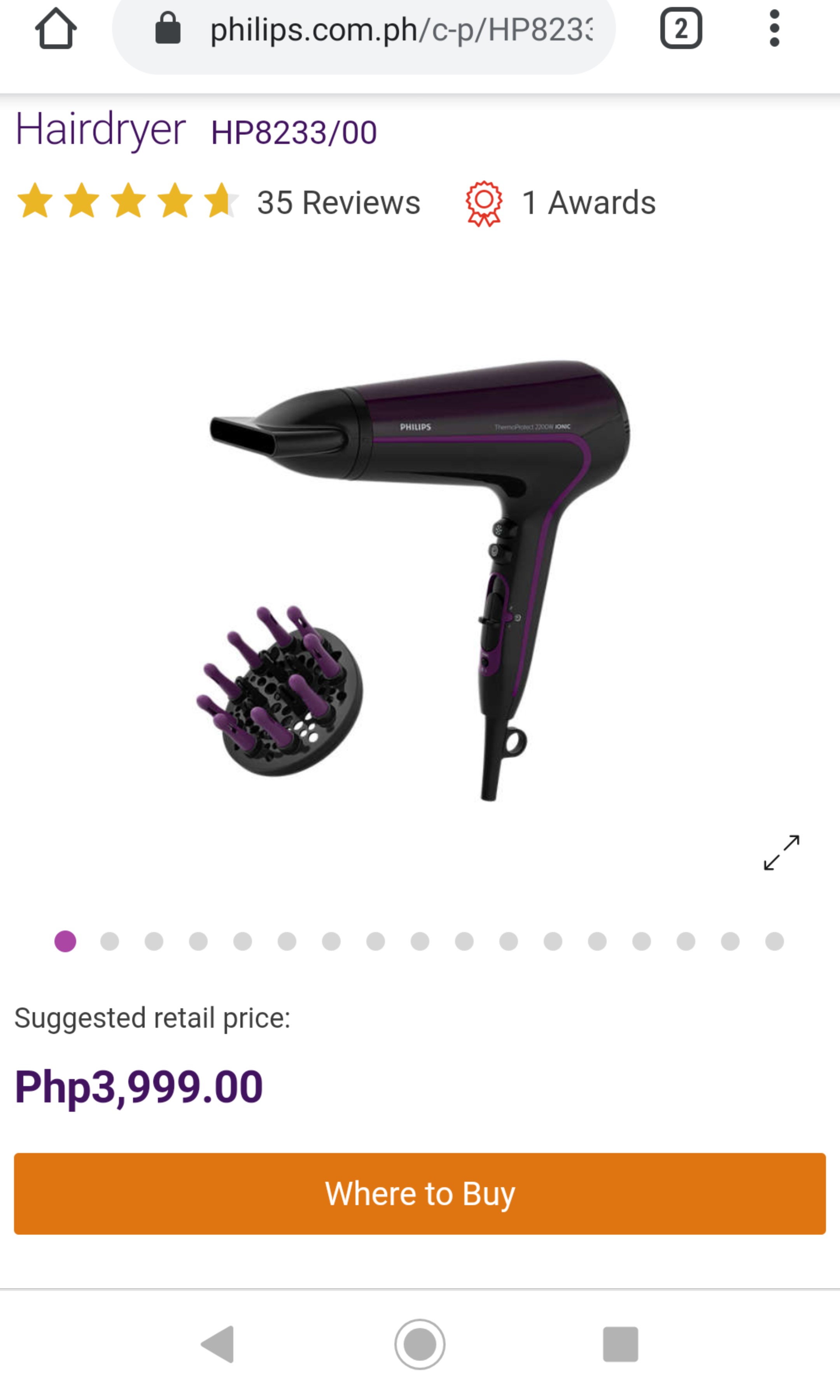 philips hair fryer