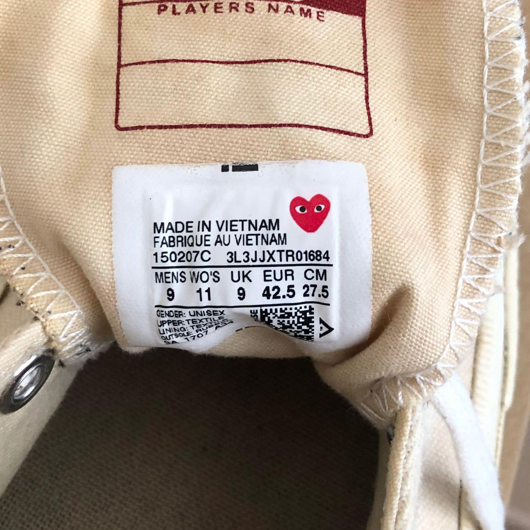 PLAY CDG x Converse Red Heart Chuck Taylor All Star 70 LOW