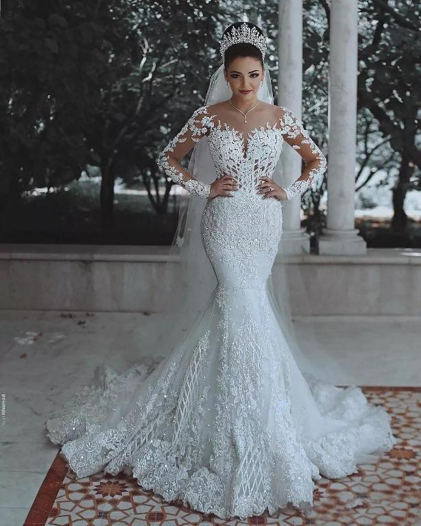Long sleeve bodycon wedding dress store
