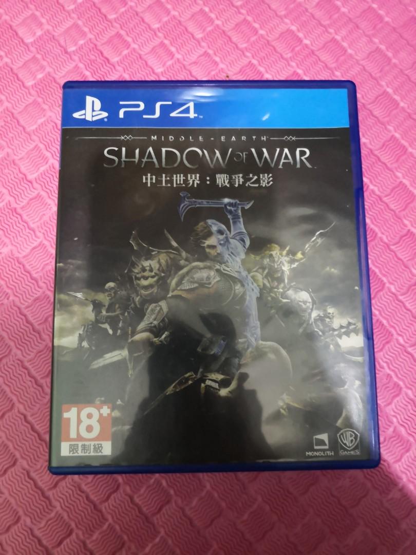 Ps4 Shadow Of War 中土世界 戰爭之影 遊戲機 遊戲機遊戲 Carousell