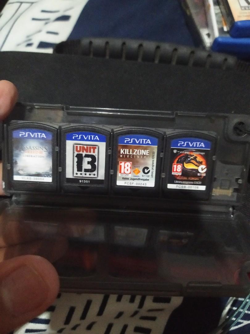 Ps vita cart games (Category: PlayStation) located in San Jose del Monte. Submitted by jkarllaker (Listing ID 1041362358, Image 1). Description: psvita games 500 each free shipping and cart case if you buy all assasins creed liberation unit 13 killzone mercenary mortal kombat gravity rush resistance burning skies.