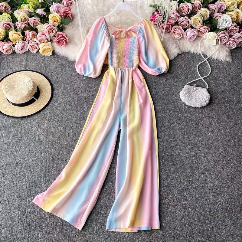 Rainbow color jumpsuit Clearance