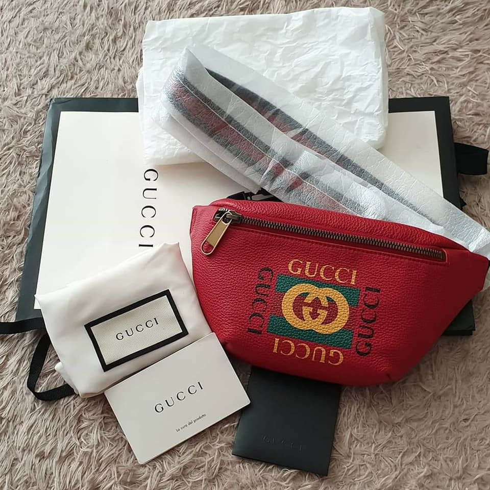 gucci red bum bag
