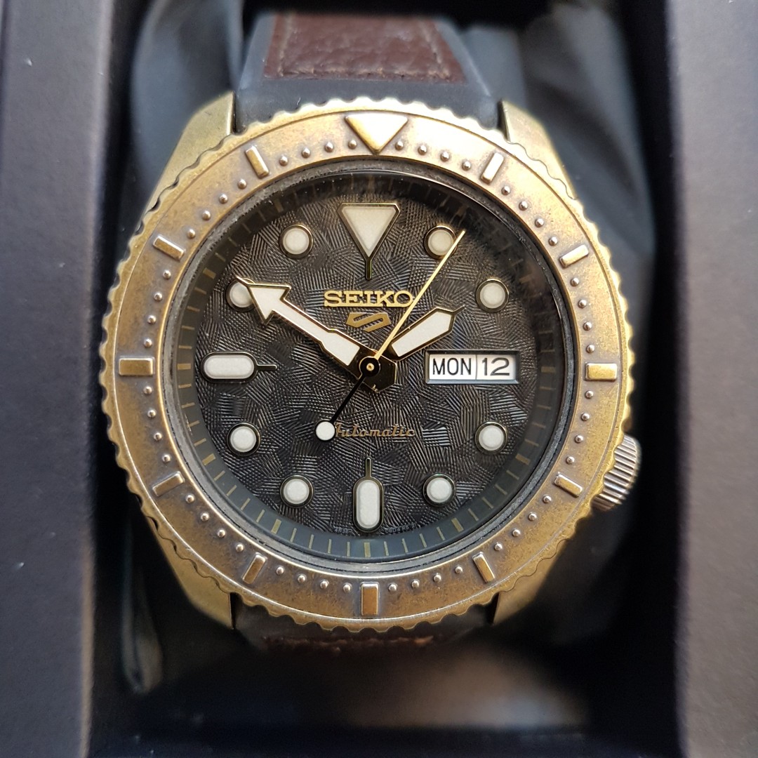 Seiko Bronze Automatic Watch SRPE80K1, Men's Fashion, Watches &  Accessories, Watches on Carousell