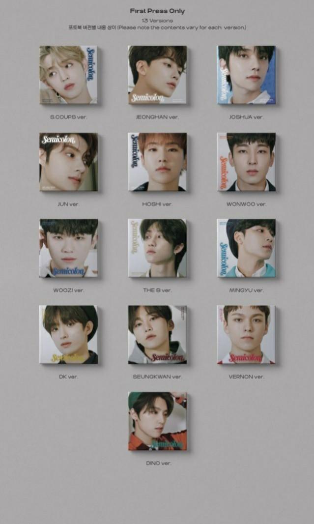 Seventeen Svt Semicolon Special Album Group Order K Wave On Carousell