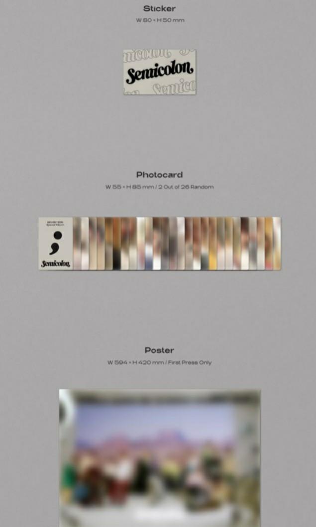 Seventeen Svt Semicolon Special Album Group Order K Wave On Carousell