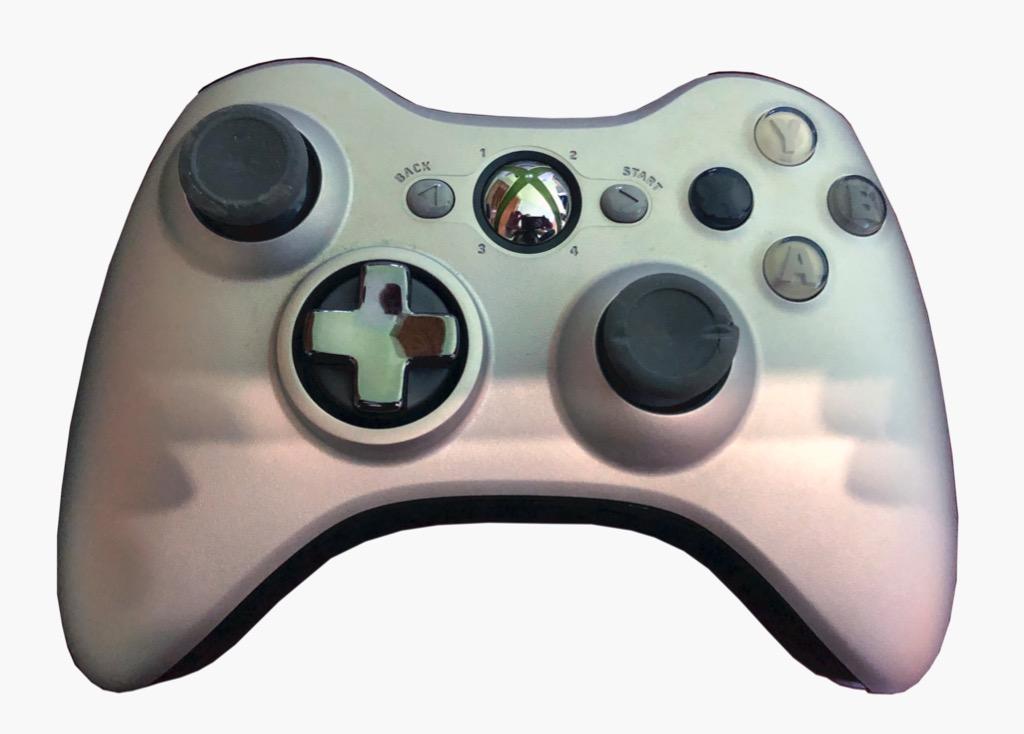 silver xbox 360 controller