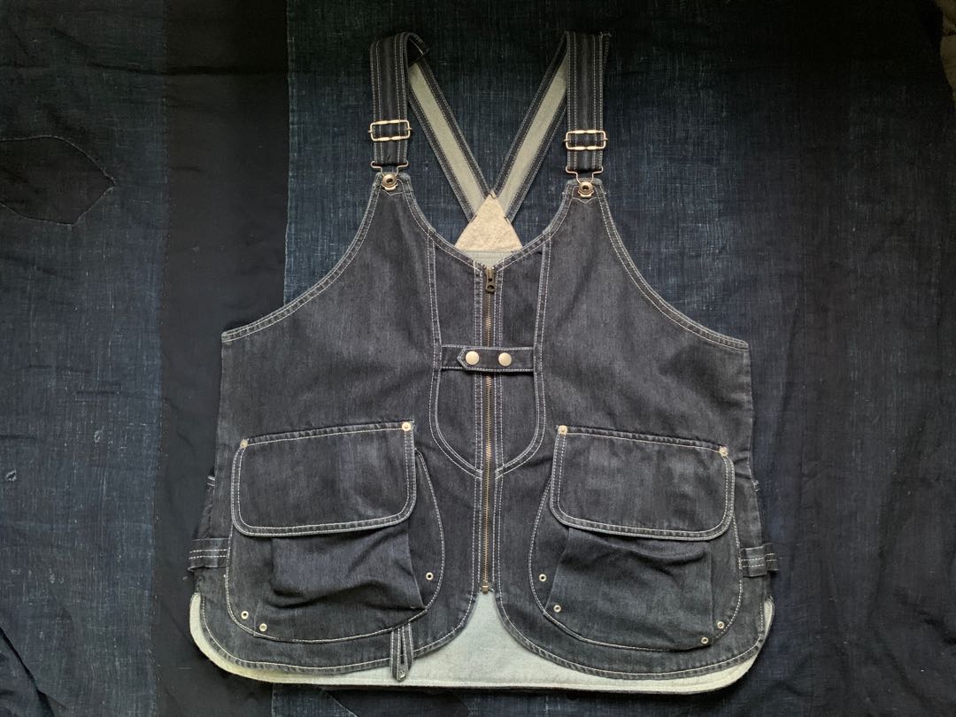 Snow peak indigo TAKIBI Vest, 男裝, 上身及套裝, 背心- Carousell