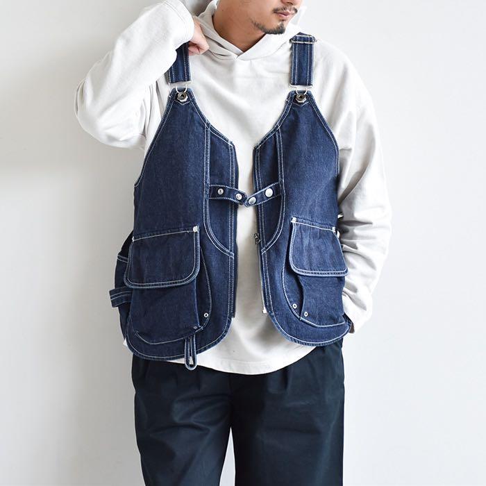 Snow peak indigo TAKIBI Vest, 男裝, 上身及套裝, 背心- Carousell