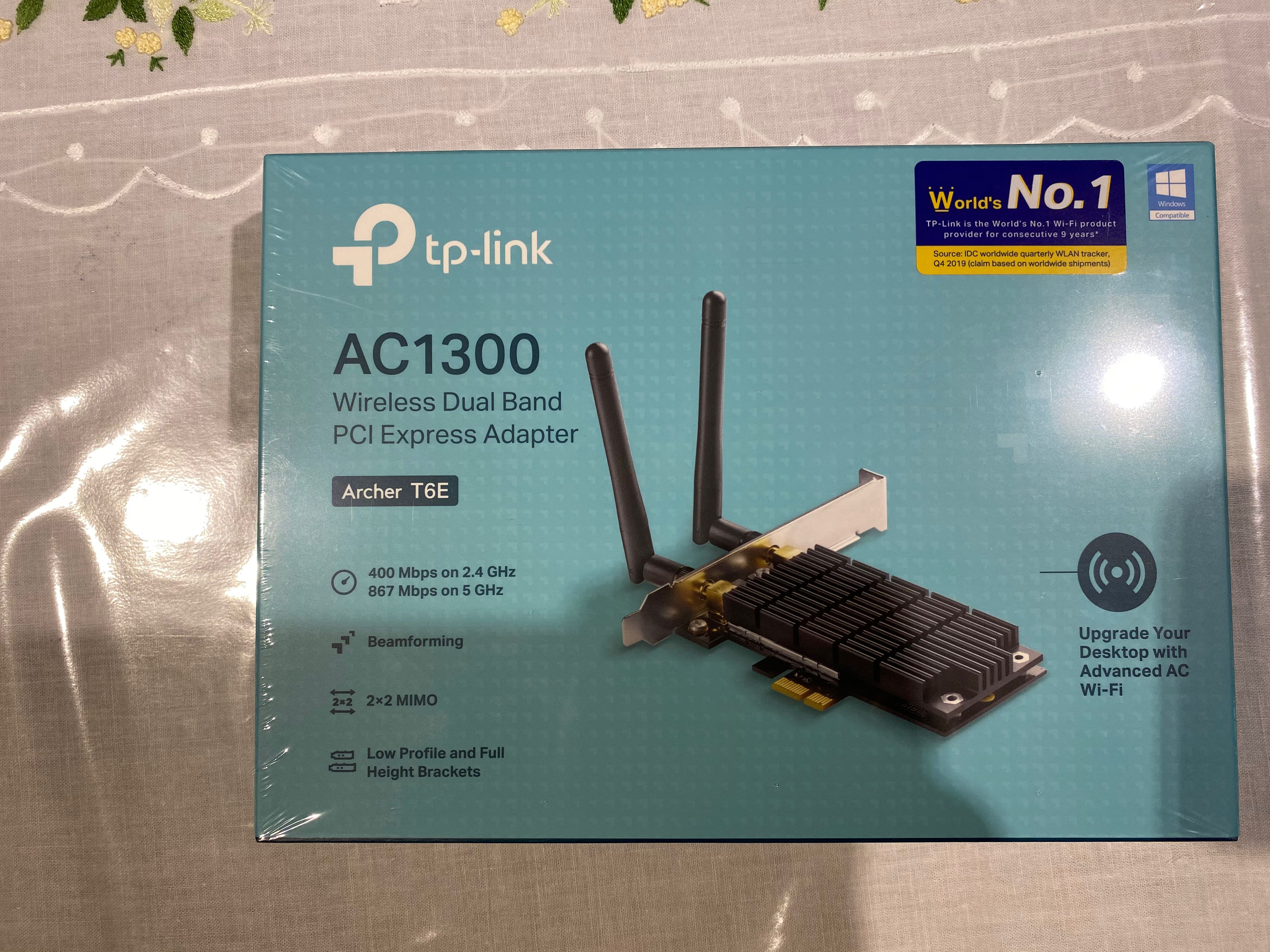 TP Link archer T6E AC1300 PCI-E Wi-Fi adapter, Computers & Tech, Parts ...