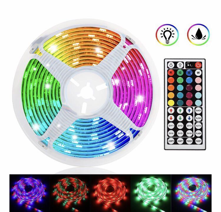Led rope lights 5m 16.4 ft color discount changing rgb led strip lights with remote flexib