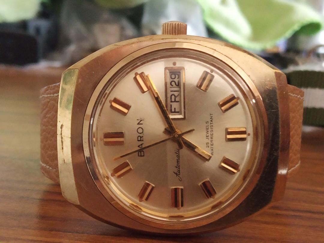 Vintage Baron automatic watch Men s Fashion Watches