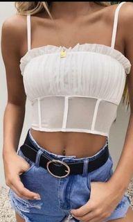 white mesh top
