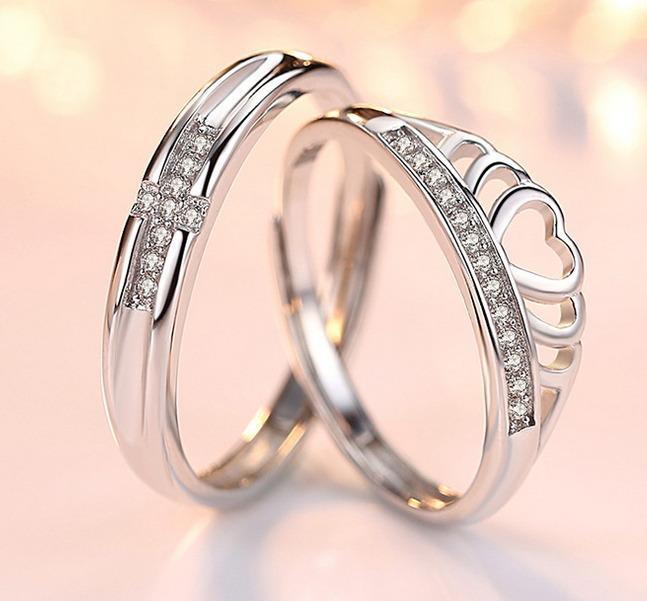 Pure gold wedding ring set deals