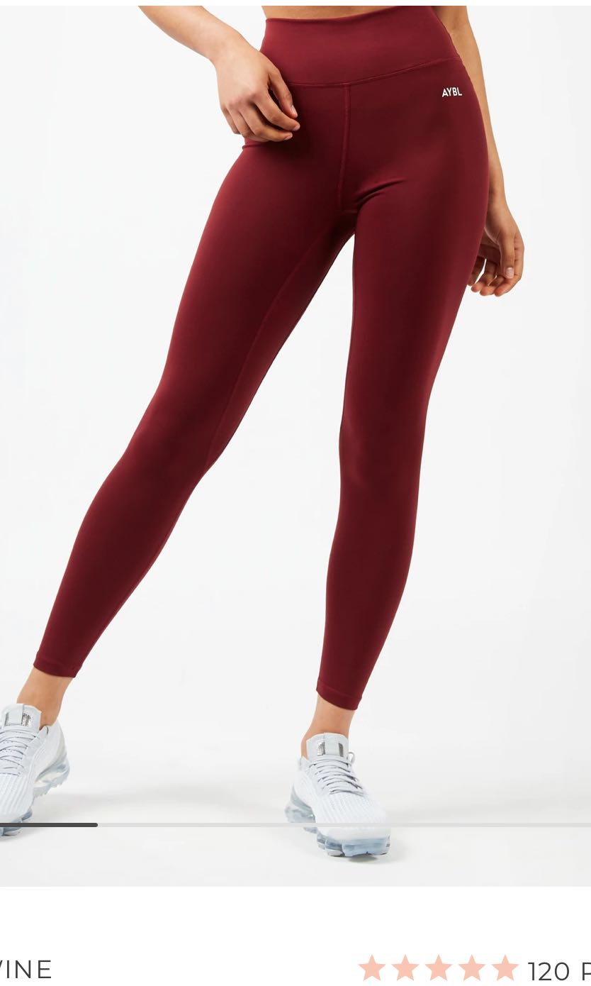 AYBL core leggings in mauve/red, Men's Fashion, Activewear on Carousell