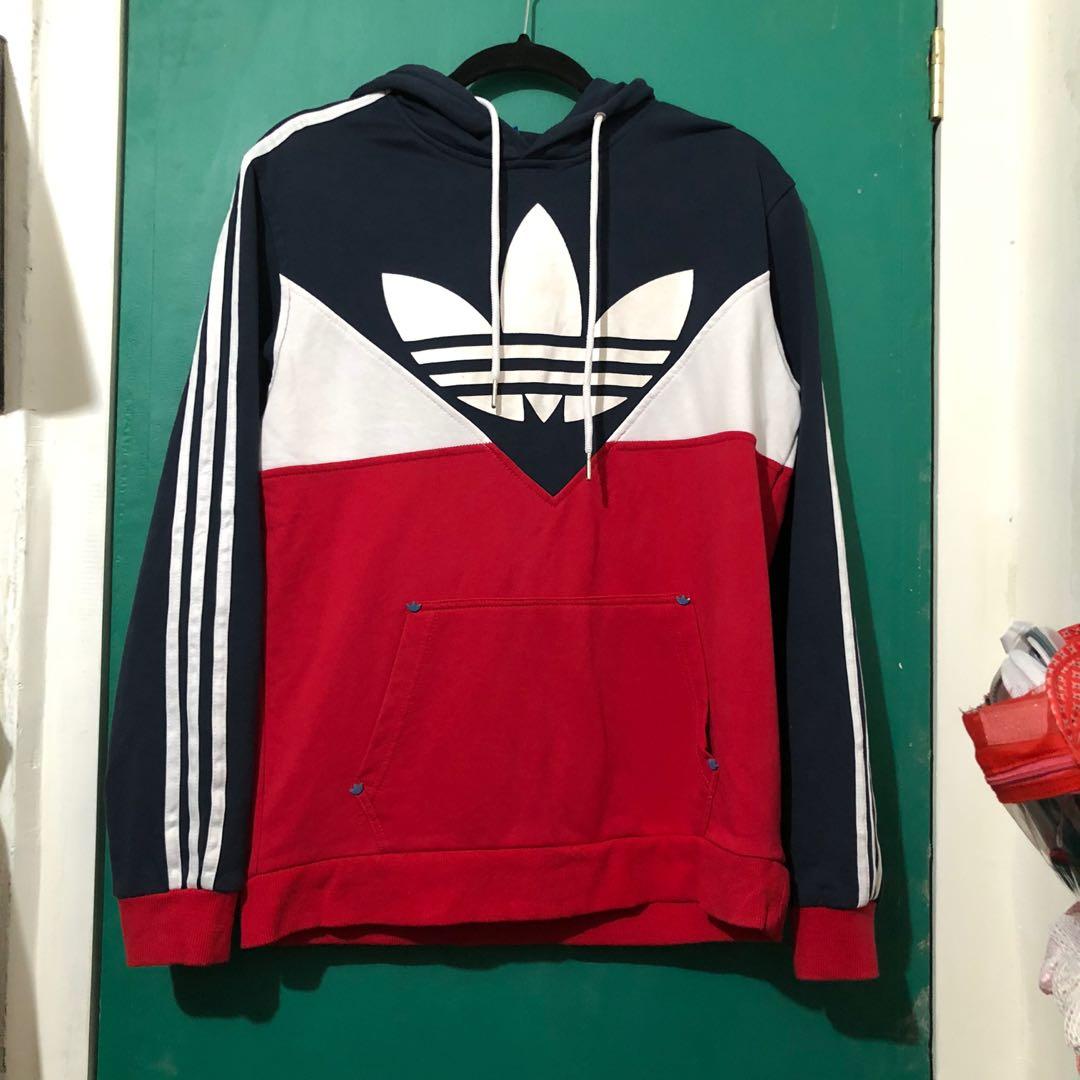 Adidas Trefoil Tricolor Hoodie, Women's Fashion, Coats, Jackets and ...