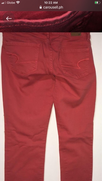american eagle red jeans