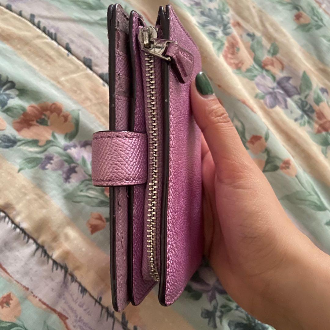 Coach purple metallic purse on sale